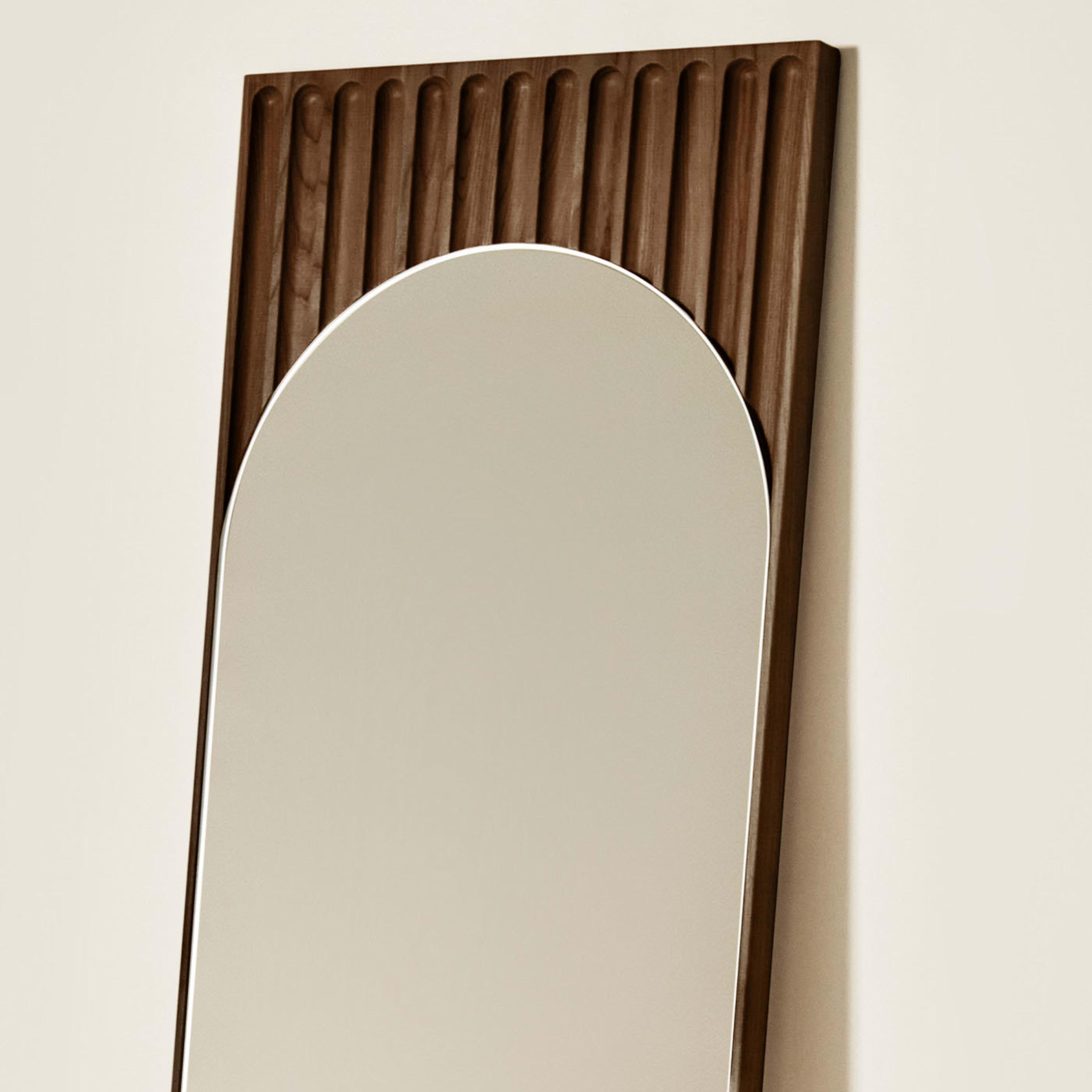 Tutto Sesto Rectangular Brown Ash Mirror In New Condition For Sale In Milan, IT