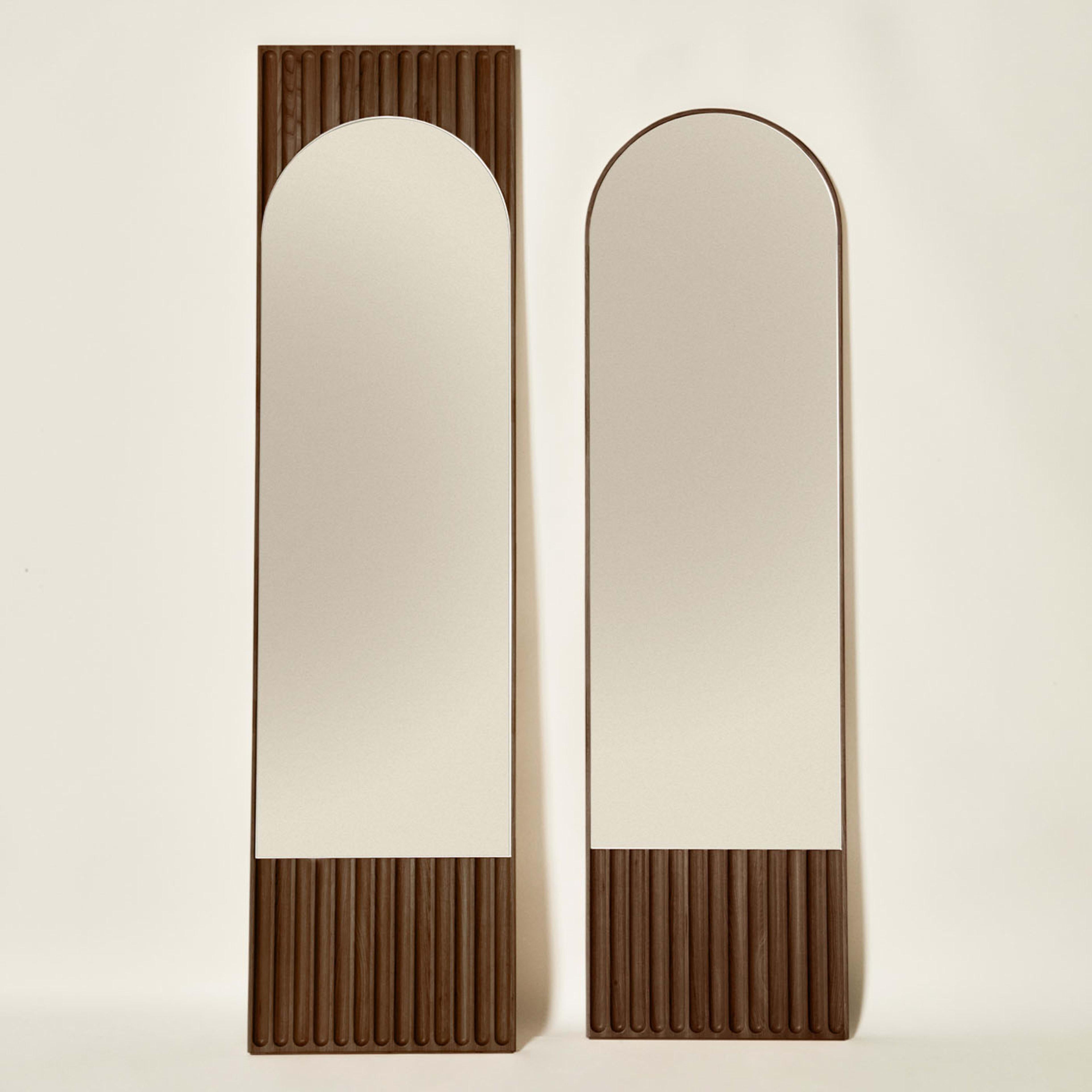 Contemporary Tutto Sesto Rectangular Brown Ash Mirror For Sale