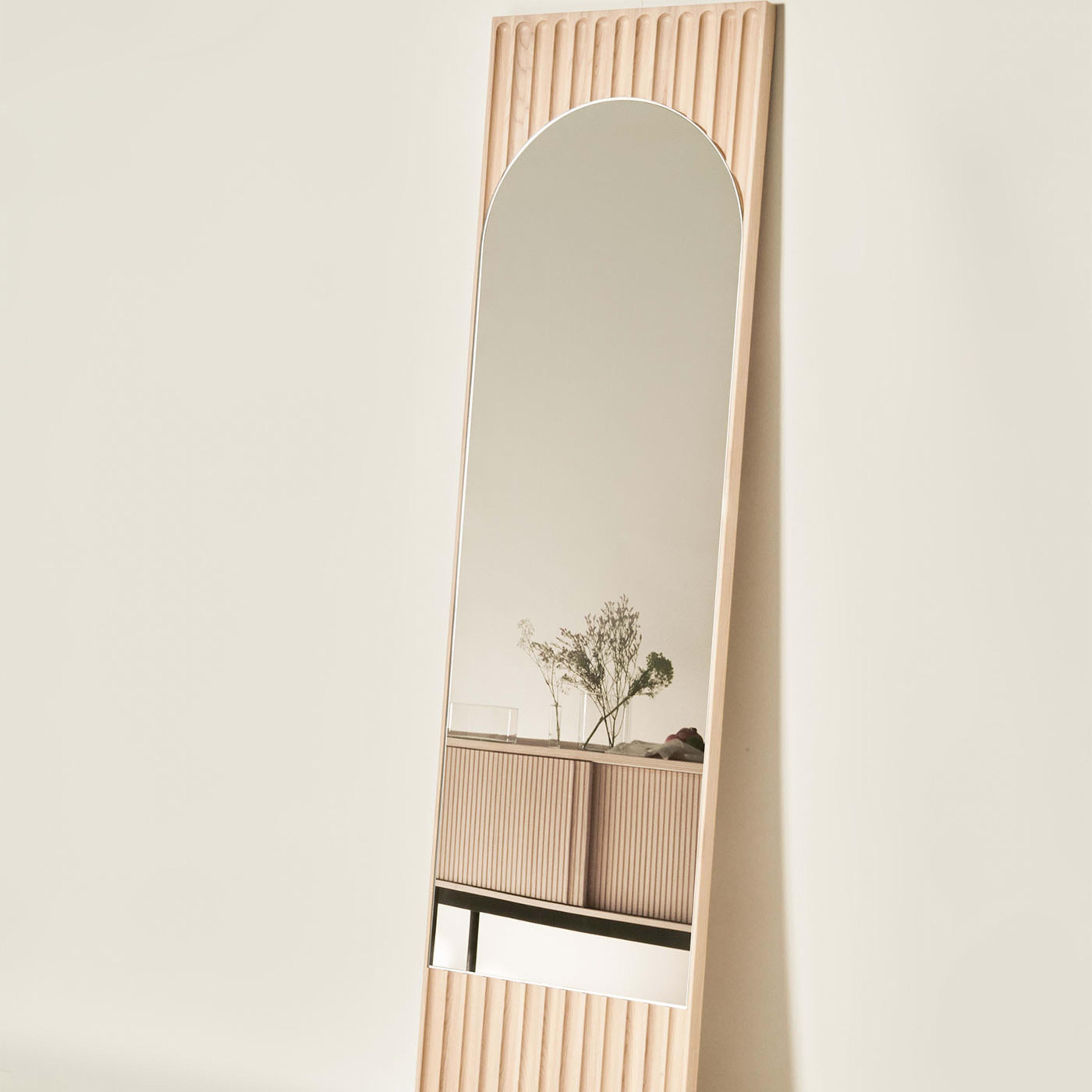 Contemporary Tutto Sesto Rectangular Natural Ash Mirror For Sale