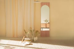 Tutto Sesto Solid Wood Rectangular Mirror, Ash in Brown Finish, Contemporary