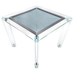 Contemporary All-Glass Mahjong or Card Game Table by Impatia