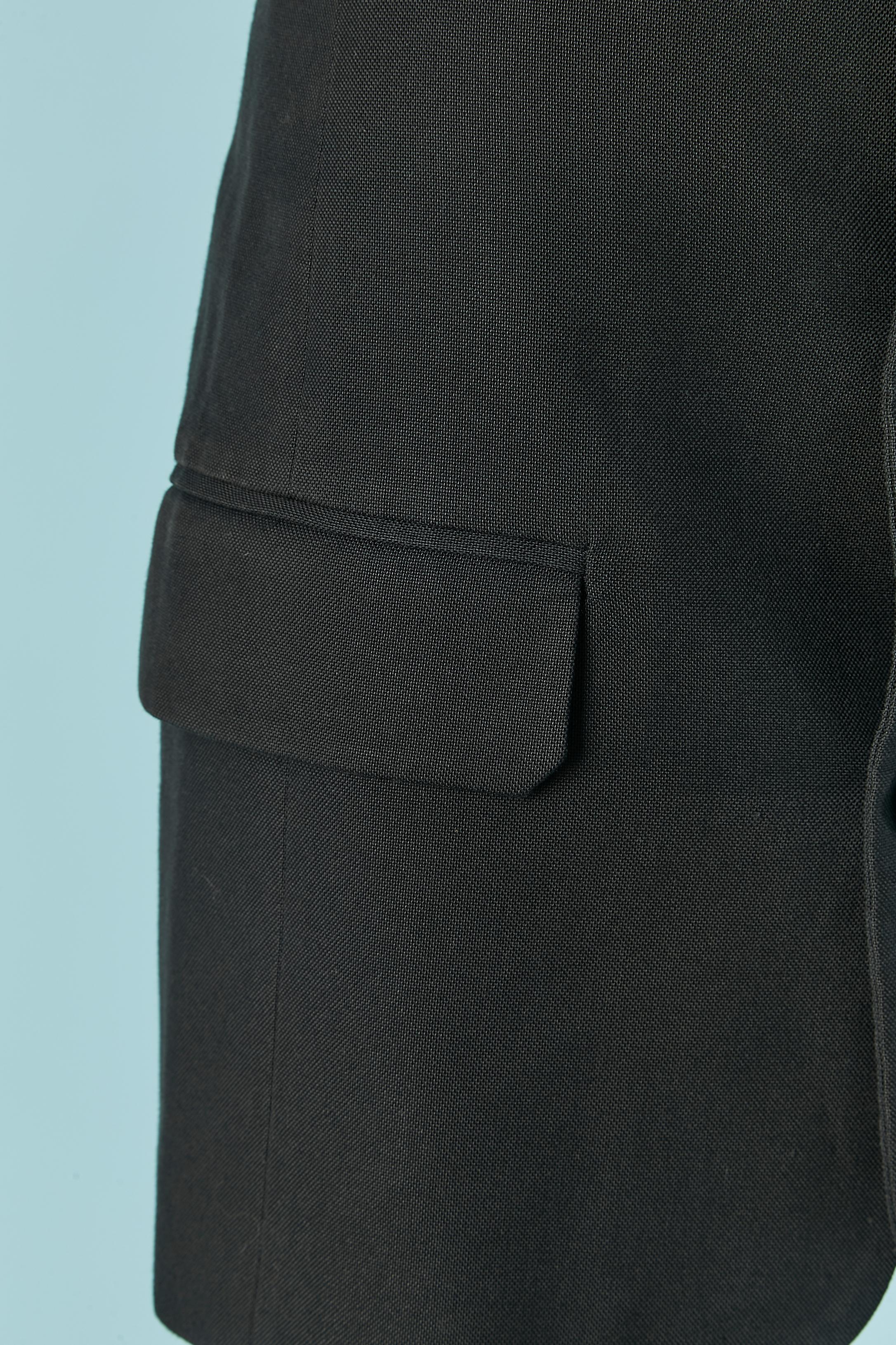 Falda esmoquin negra Helmut Lang en Excelente estado para la venta en Saint-Ouen-Sur-Seine, FR