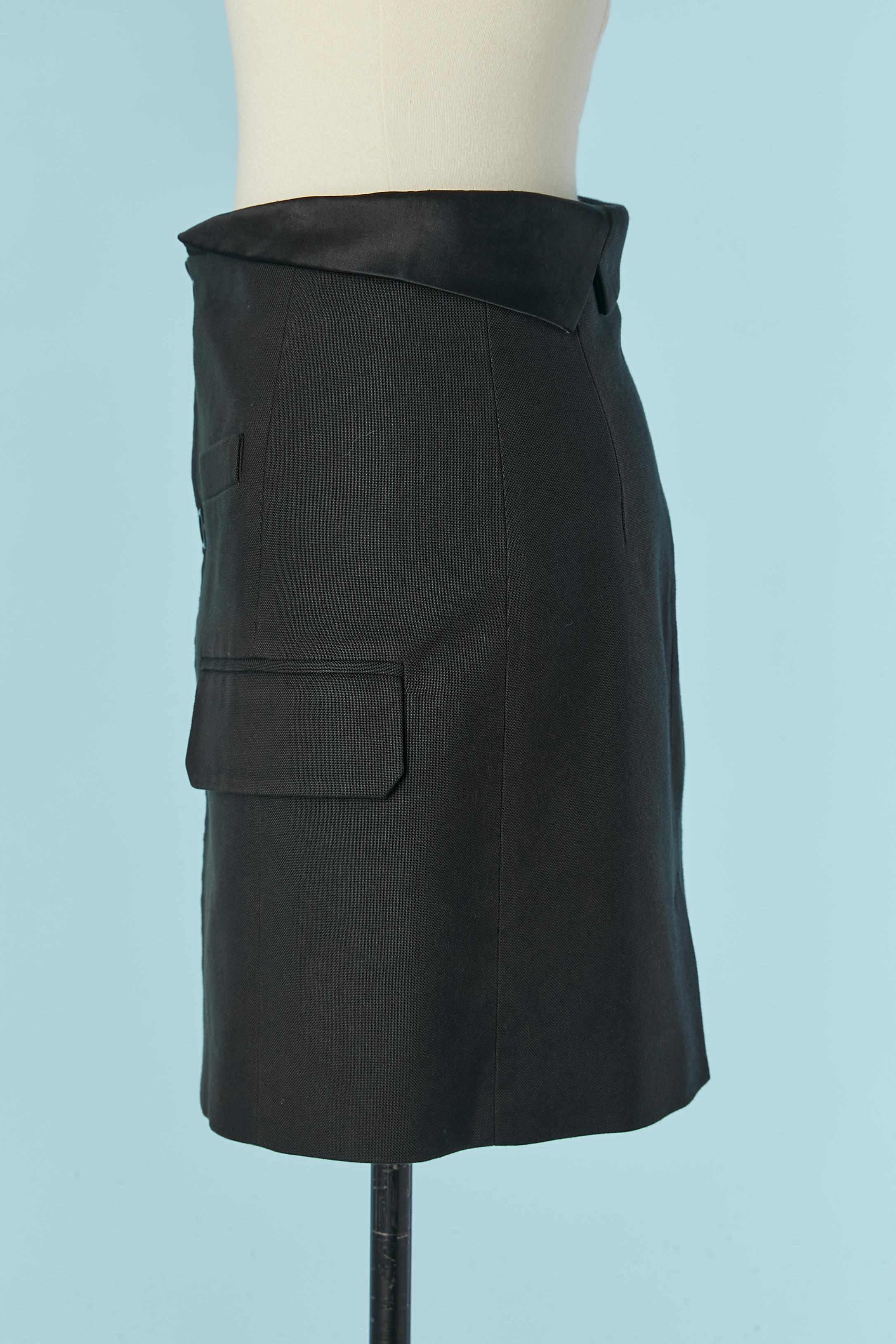 De las mujeres Falda esmoquin negra Helmut Lang en venta