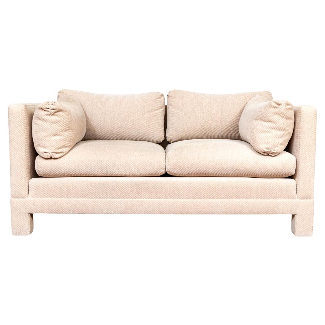 Tuxedo Loveseat Sofa After Milo Baughman