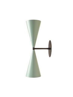 Tuxedo Wall Sconce in Oil-Rubbed Bronze & Mint Green Enamel, Blueprint Lighting