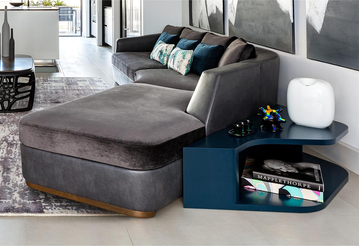 As seen: Ebonized and limed / ceruse oak,

Tuya collection is both architectural and modern, the clean lines and smooth curves send your eye on a visual journey around every piece. This collection contains both seating and surface components. The