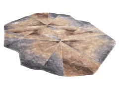 TUYET Hand Tufted Modern Shaped Silk Rug In Old Rose Colour by Hands