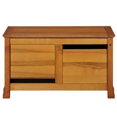 TV Cabinet 100% in French Oak, Louis Philippe Style, 1 Sliding Door