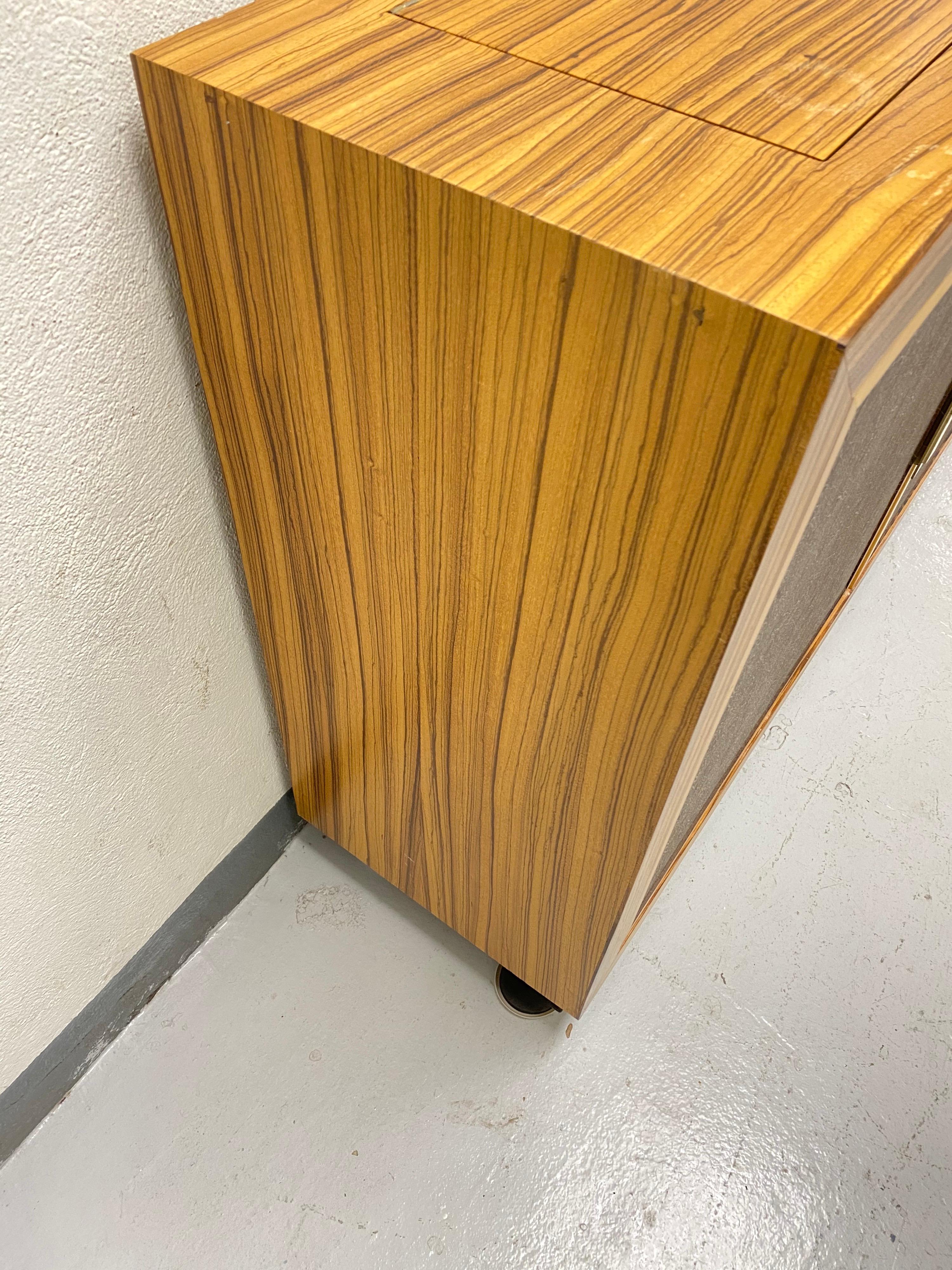 mid century modern tv lift cabinet