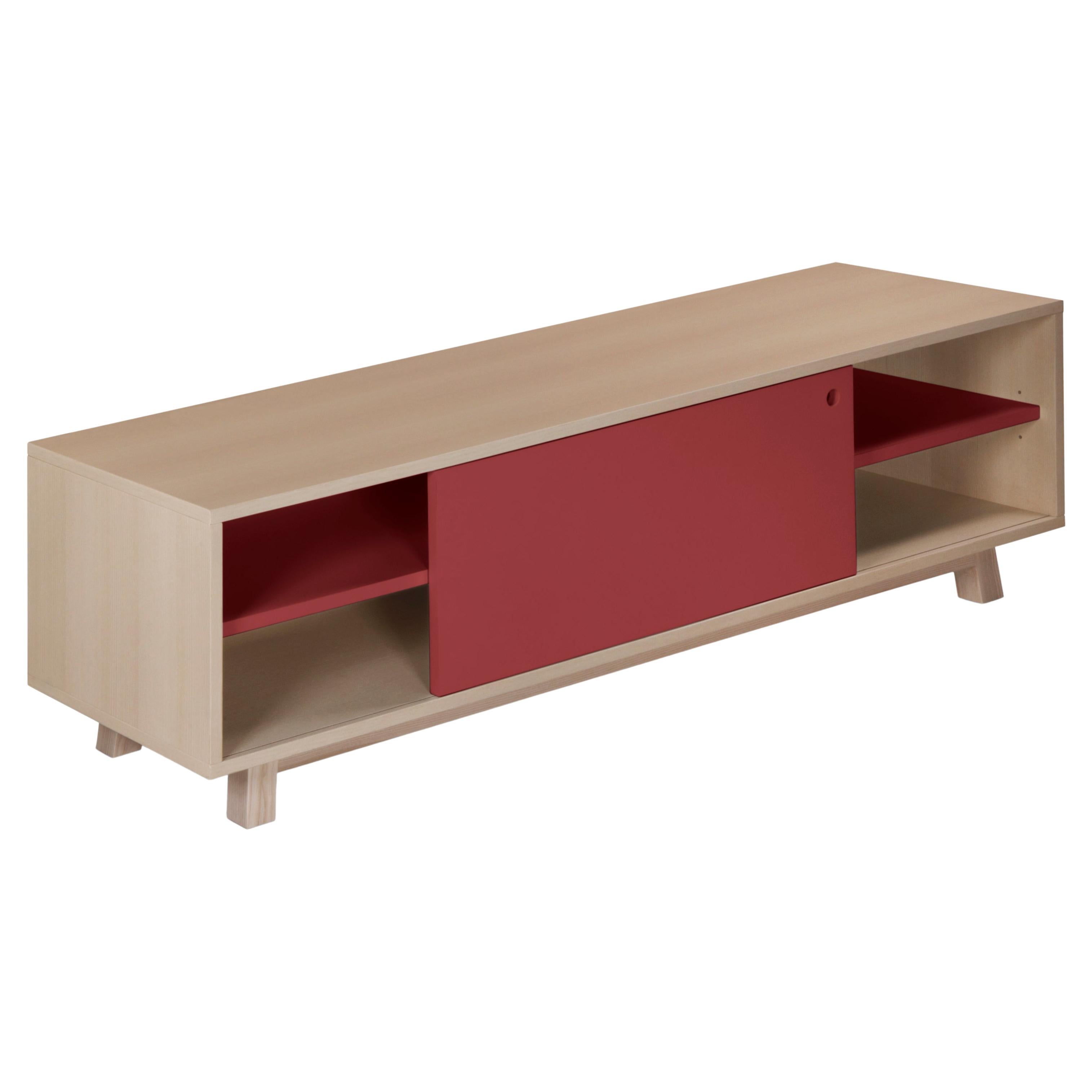 TV Cabinet with 1 Sliding Door, Design Eric Gizard, Paris, 100% Made in France