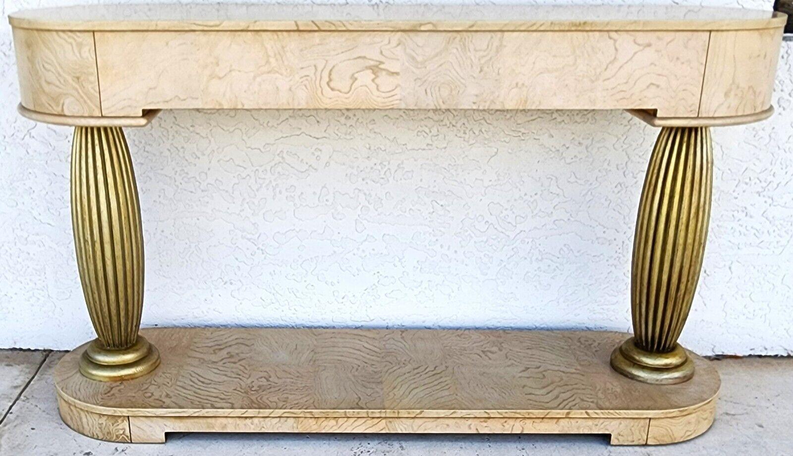 Tv Console Sofa Table Burl by Henredon For Sale 5
