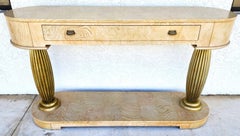 Tv Console Sofa Table Burl by Henredon