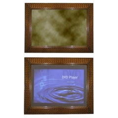 TV Mirror Hand Carved Woven Frame