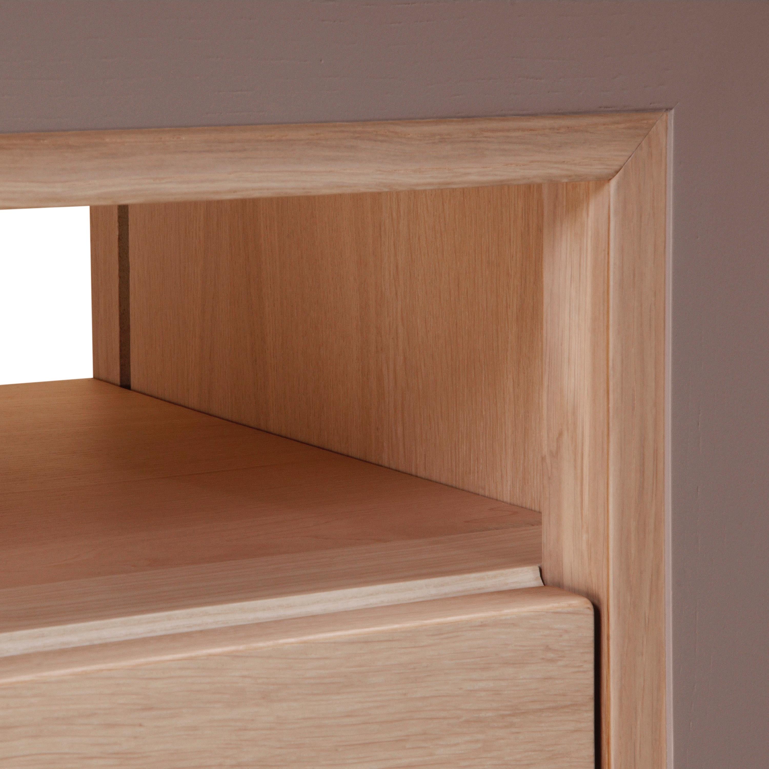 Quercia Mobile tv francese a 2 cassetti in legno di Oak Wood in vendita