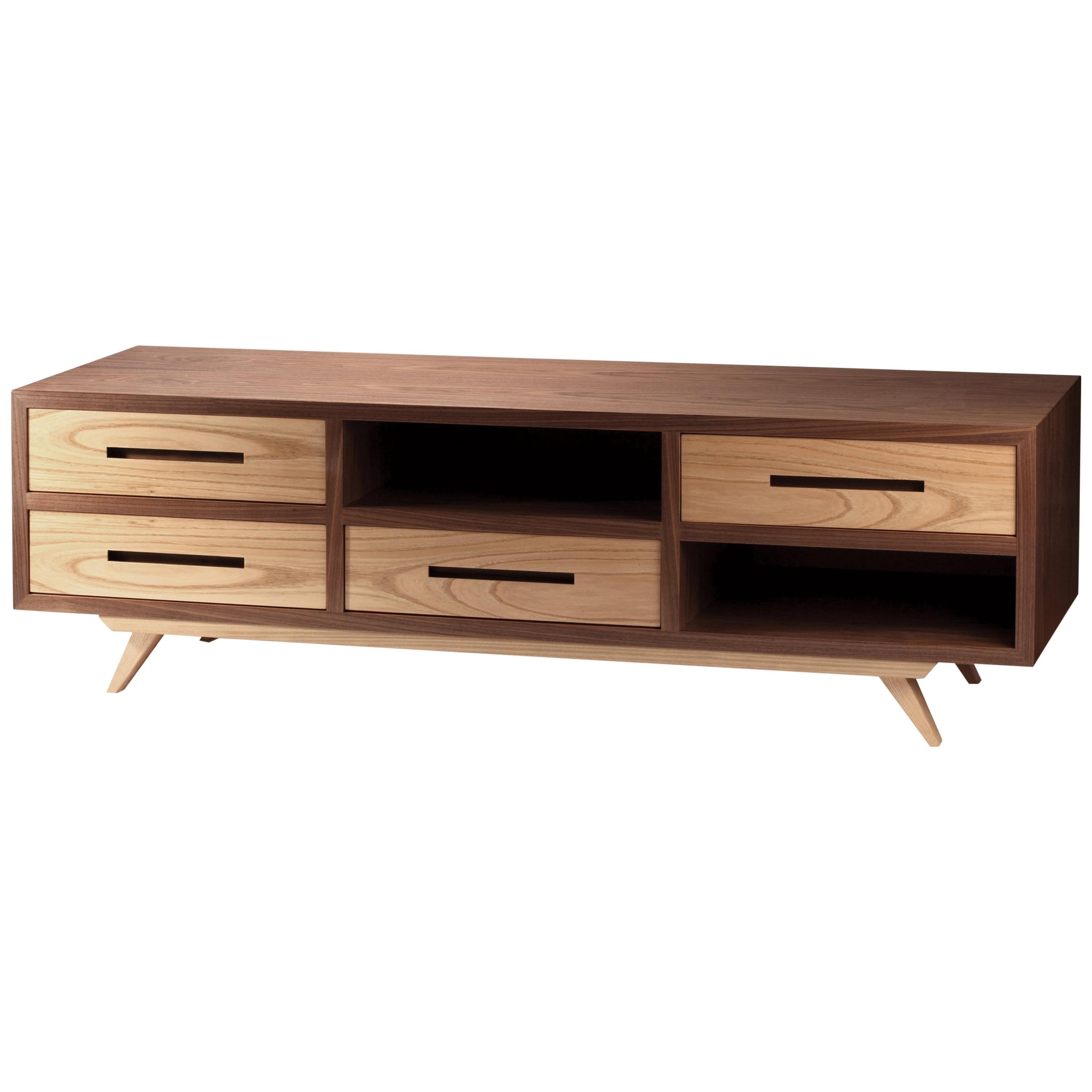 TV Stand Space in Walnut and Oak For Sale