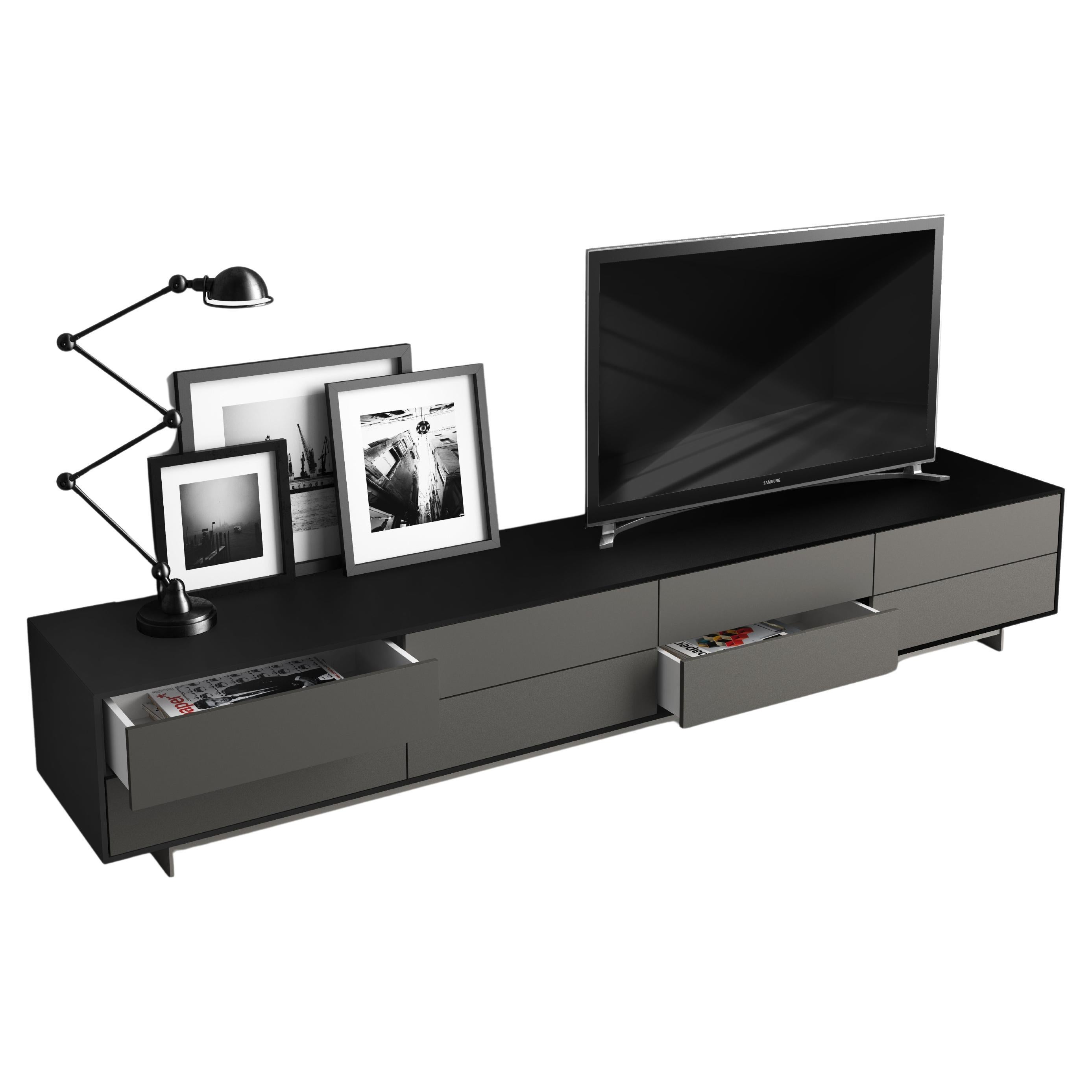 Meuble de rangement pour TV - Buffet Minotti Italia George - L 270 cm 106.3 inch en vente