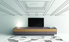 TV Storage Cabinet - Sideboard Minotti Italia George W 270 cm - 106.3 inch Pink