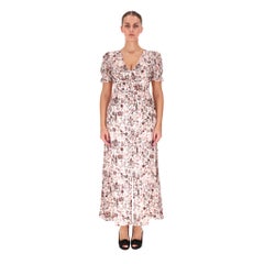 TVF for DVF Floral Print Puff-Sleeve Midi Dress