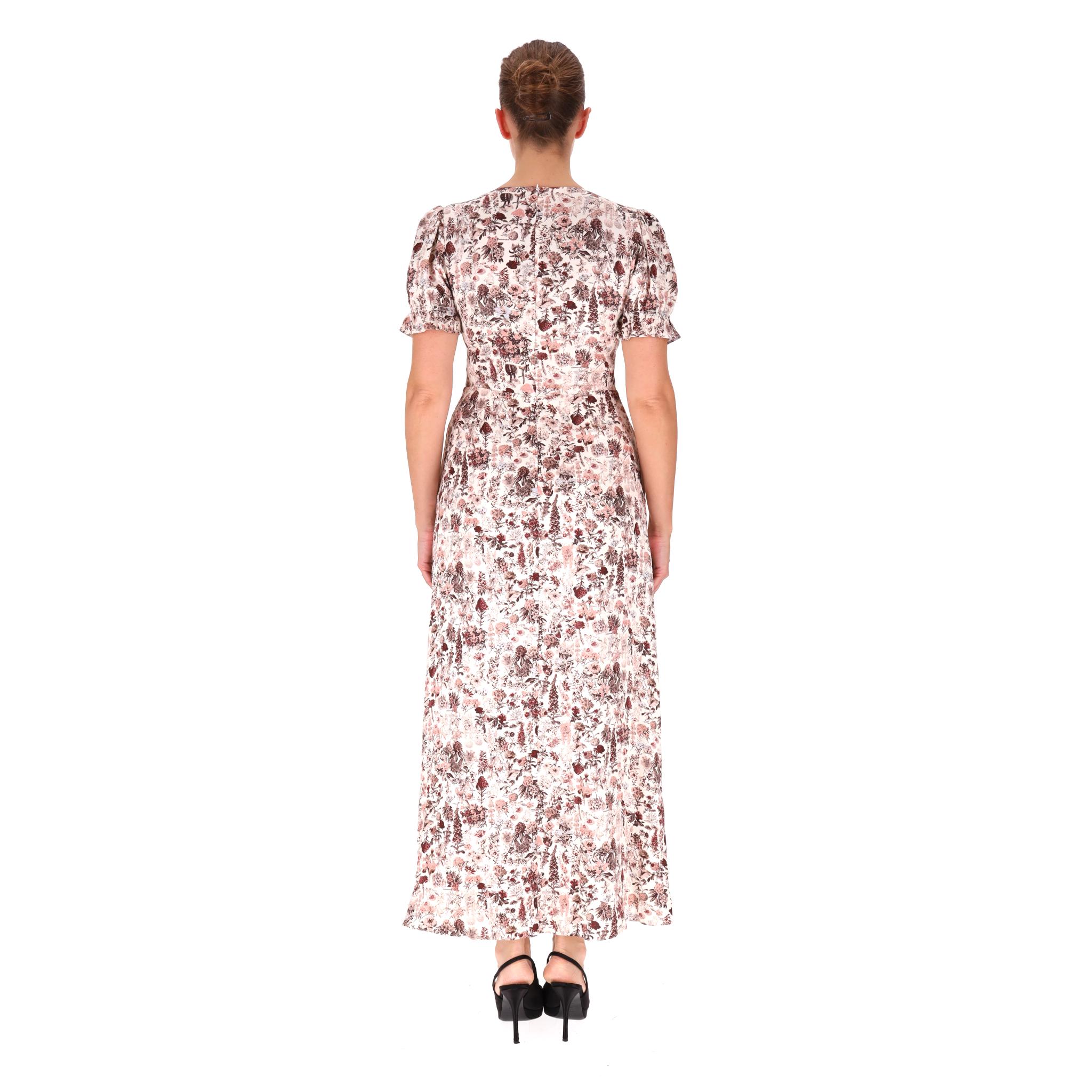 TVF for DVF - Robe midi à manches bouffantes et imprimé floral Bon état - En vente à London, GB