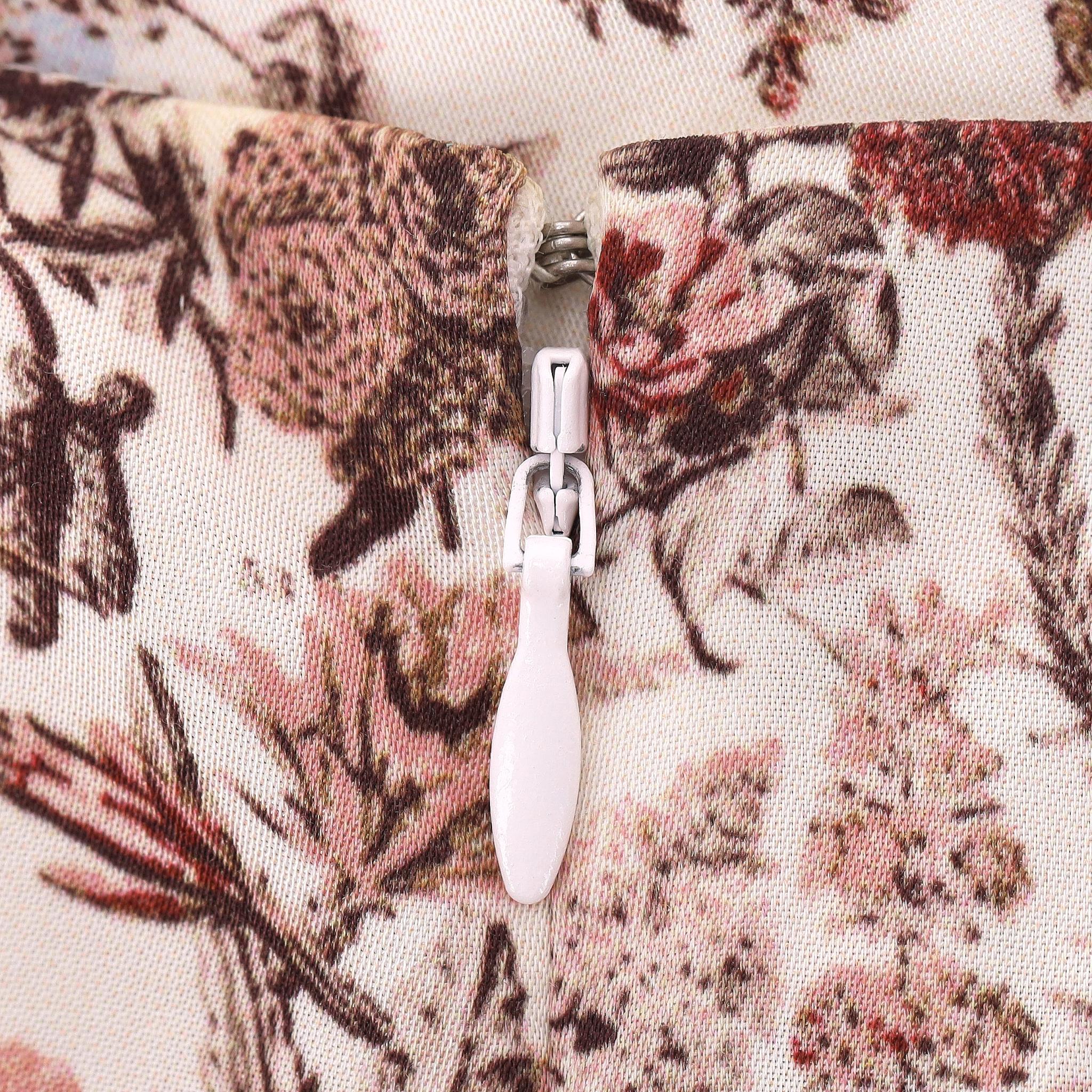 TVF for DVF - Robe midi à manches bouffantes et imprimé floral Pour femmes en vente