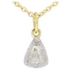 TVJ 0.25 Carat Old Cut Trillion Diamond Pendant