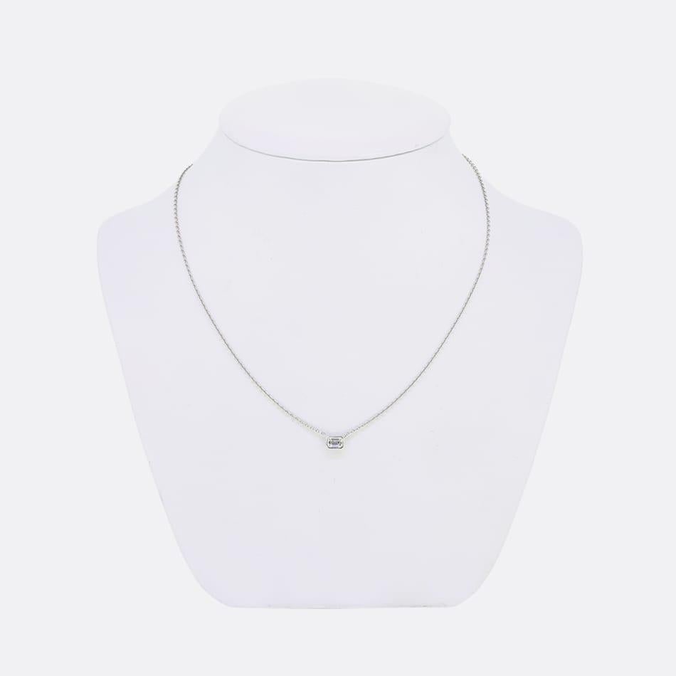 Victorien TVJ Pendentif diamant taille émeraude 0,51 carat en vente