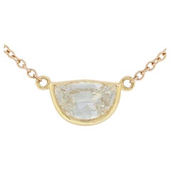 TVJ 0.85 Carat Diamond Half Moon Pendant