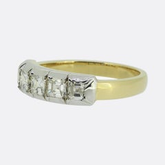 TVJ 0.90 Carat Asscher Cut Diamond Five-Stone Ring