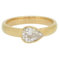 TVJ 0.91 Carat Old Pear Cut Diamond Ring