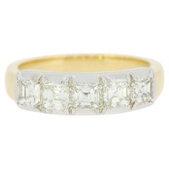 TVJ 1.00 Carat Asscher Cut Diamond Five Stone Ring (bague à cinq pierres)