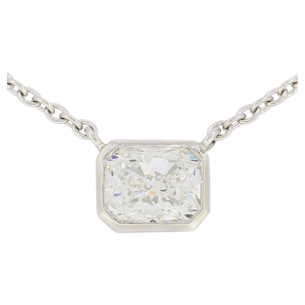 TVJ Ciondolo con diamante taglio radiante da 1,02 carati