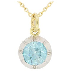 TVJ 1.65 Carat Blue Zircon Pendant