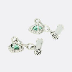 TVJ Cushion Cut Emerald Cufflinks