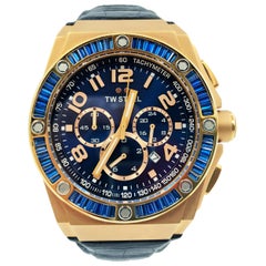 Used TW Steel CEO Kelly Rowland Edition Blue on Blue Quartz Men's Watch CE4007