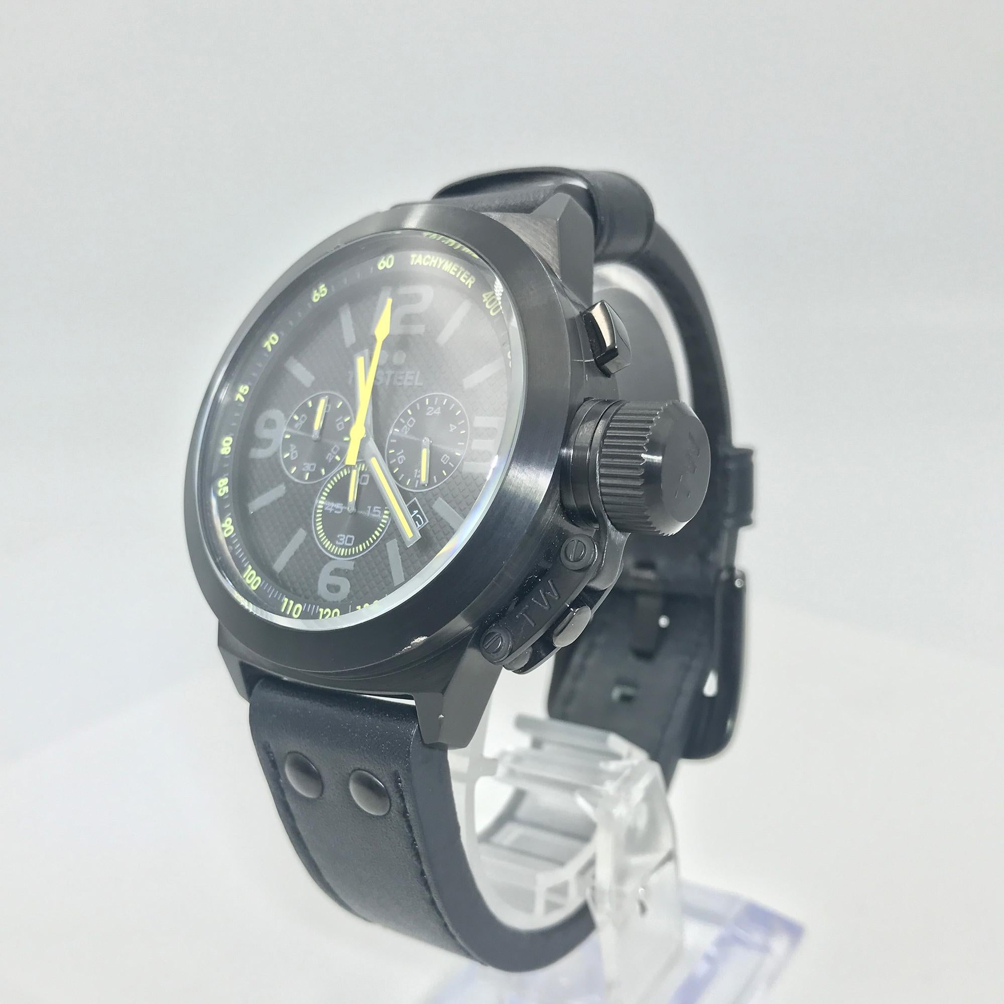 This is new with defects watch.
The case has Minor scratches and nicks.
The crystal has minor scratch under close inspection.
Comes with original box and papers.
Missing hanging tags.

Quartz movement
Durable mineral crystal protects watch from