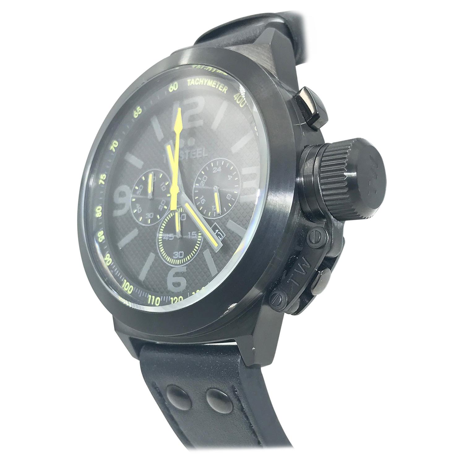 TW Steel Chronograph Stainless Steel Black Dial Quartz Men's Watch TW900