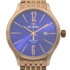 TW Steel Gold-Plated Slimline Blue Dial Quartz Men's Watch TW1309