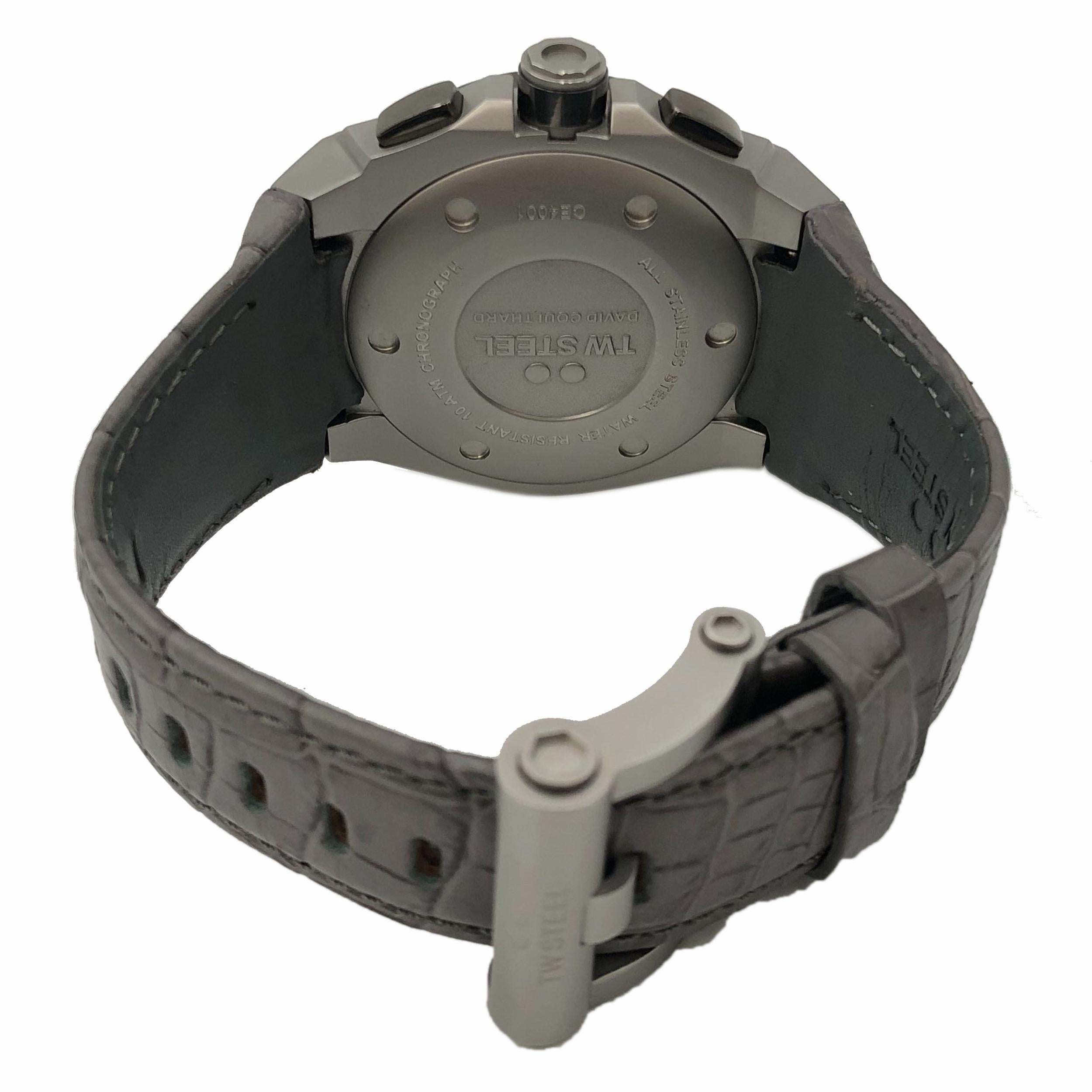 Modern TW Steel Grey Chronograph Dial Stainless Steel Quartz Men's Watch CE4001