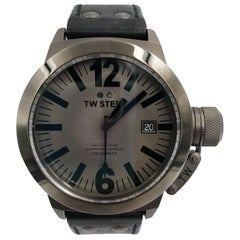 Used TW Steel Titanium PVD CEO Canteen Sapphire Gray Dial Quartz Men's Watch CE1051