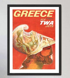 TWA - Greece Original Poster by David Klein, 1959