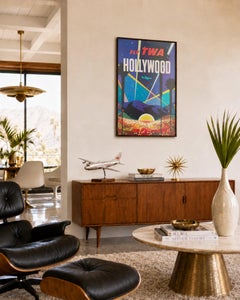 TWA Hollywood c1960s Travel Poster, David Klein