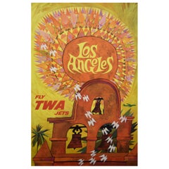 TWA Los Angeles 1960s Travel Poster, Klein