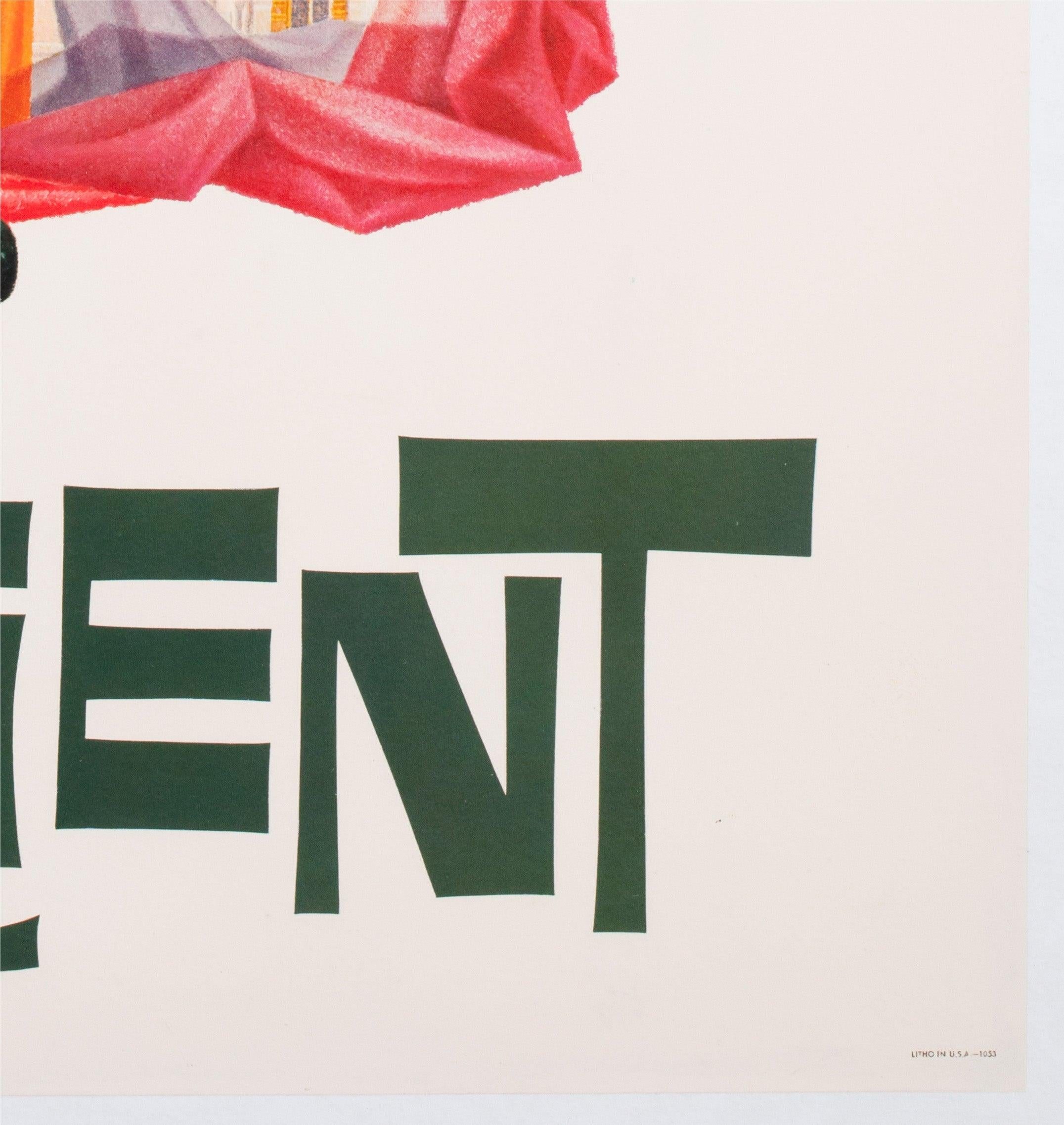 TWA Orient 1960s Airline Travel Advertising Poster David Klein en vente 2