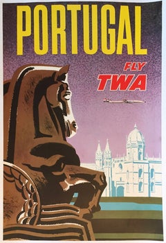 TWA - Portugal Original Poster by David Klein, 1960