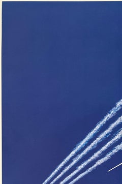 TWA STAR STREAM JET Authentic Original Vintage Airline Travel Poster DAVID KLEIN