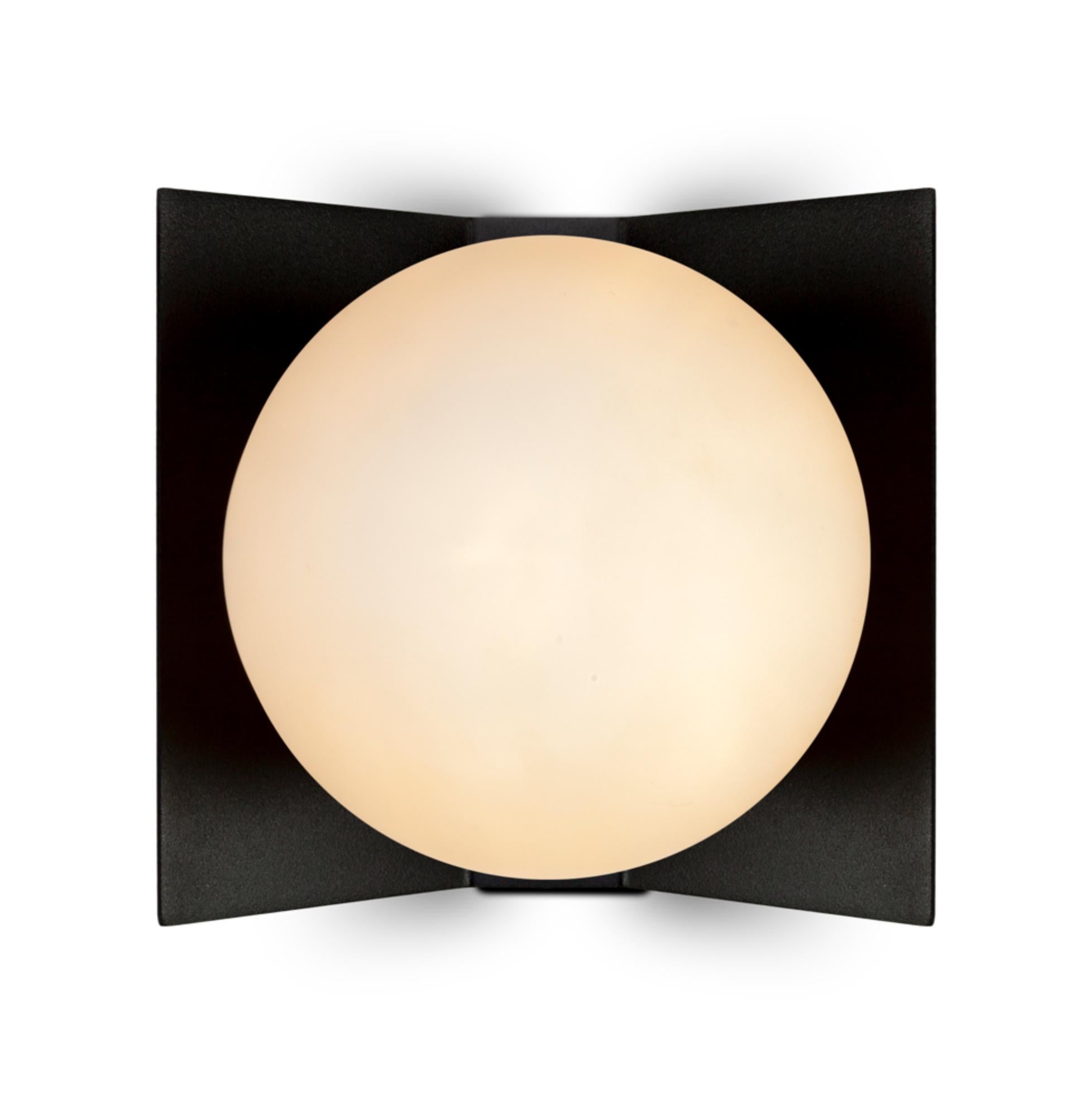 Polish Twain Ex Jet Black Wall Light by Lexavala