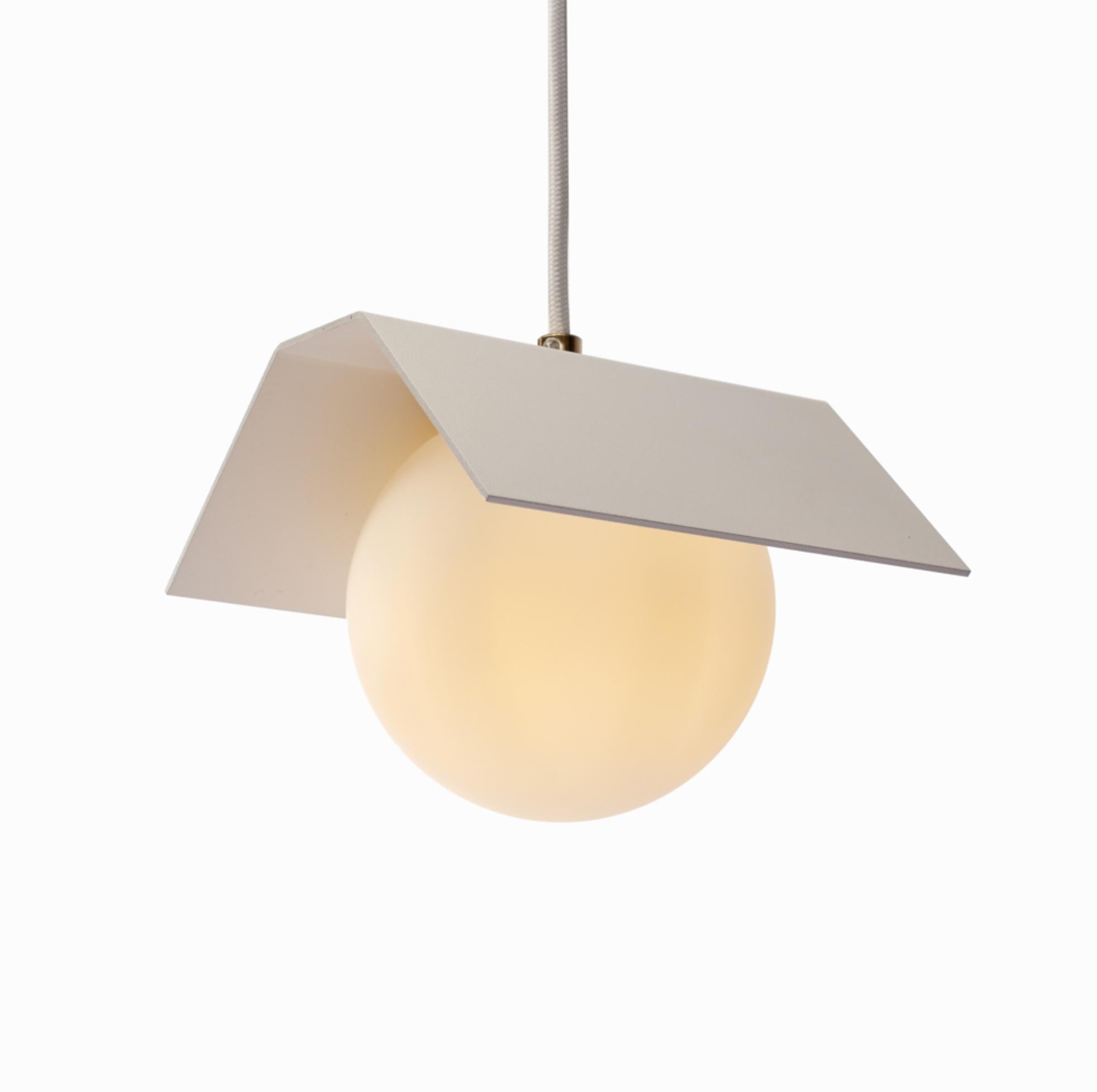 Post-Modern Twain Ex Pure White Suspended Light by Lexavala For Sale