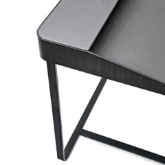 Twain, Grey Leather Desk, Designed by Gordon Guillaumier, Made in Italy
