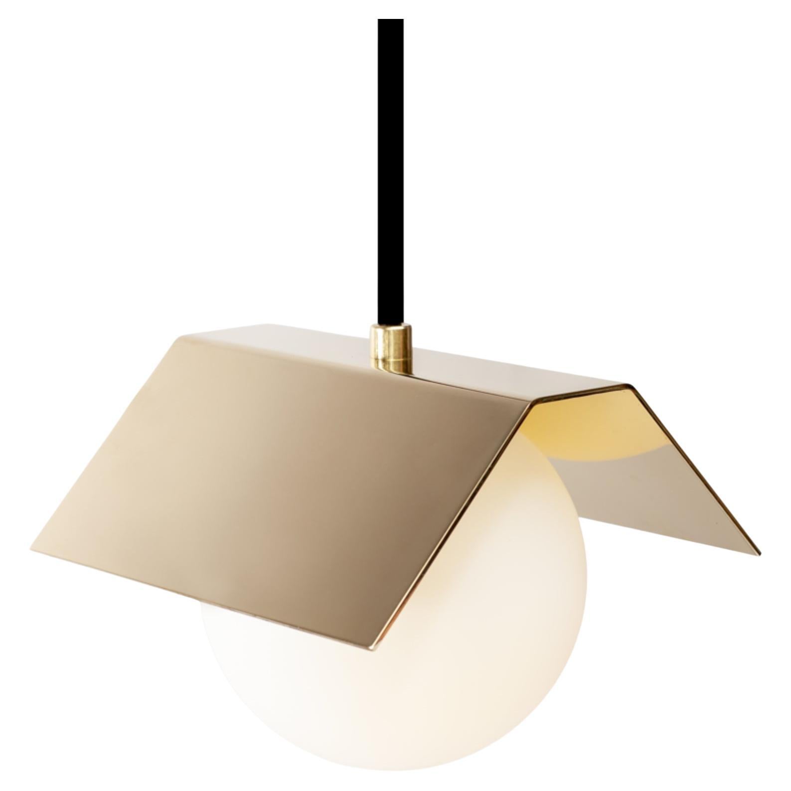 Lampe suspendue en laiton massif Twain de Lexavala