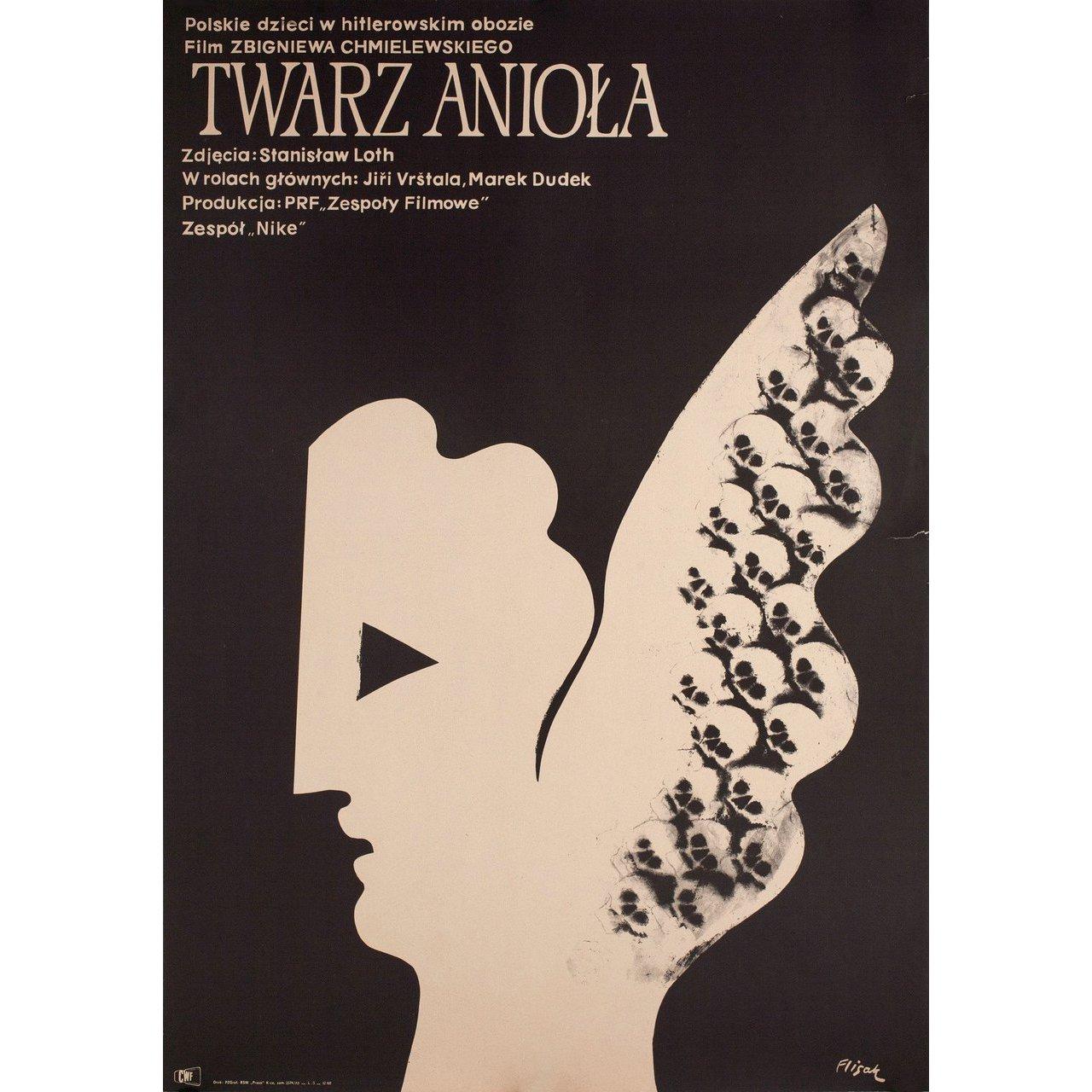 Original 1971 Polish A1 poster by Jerzy Flisak for the film ‘Twarz Aniola’ directed by Zbigniew Chmielewski with Jiri Vrstala / Marek Dudek / Zygmunt Malawski / Wojciech Pszoniak. Very good-fine condition, folded. Many original posters were issued